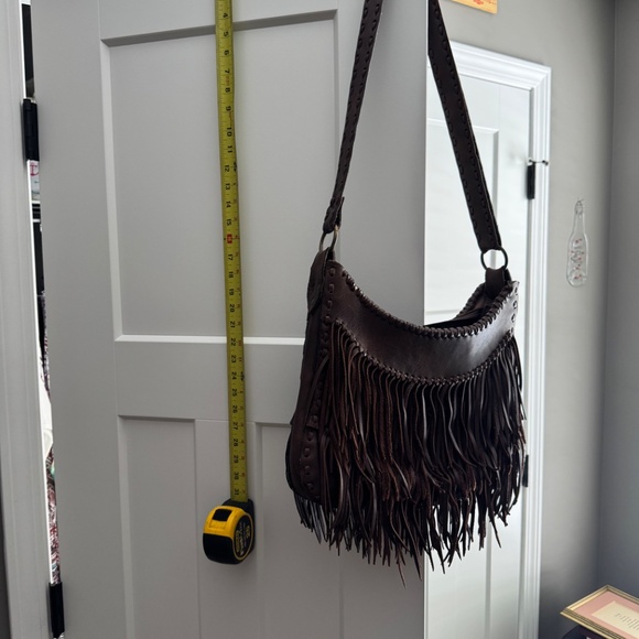 Brown fringe leather purse - Picture 4 of 6